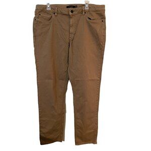 Tahari Men's Stretch Dress Brown Slacks button Closure Size W38X L32